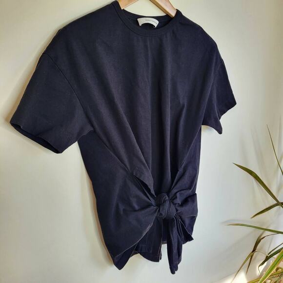 Cedric Charlier Elongated Hem Tee - Black - Picture 7 of 11